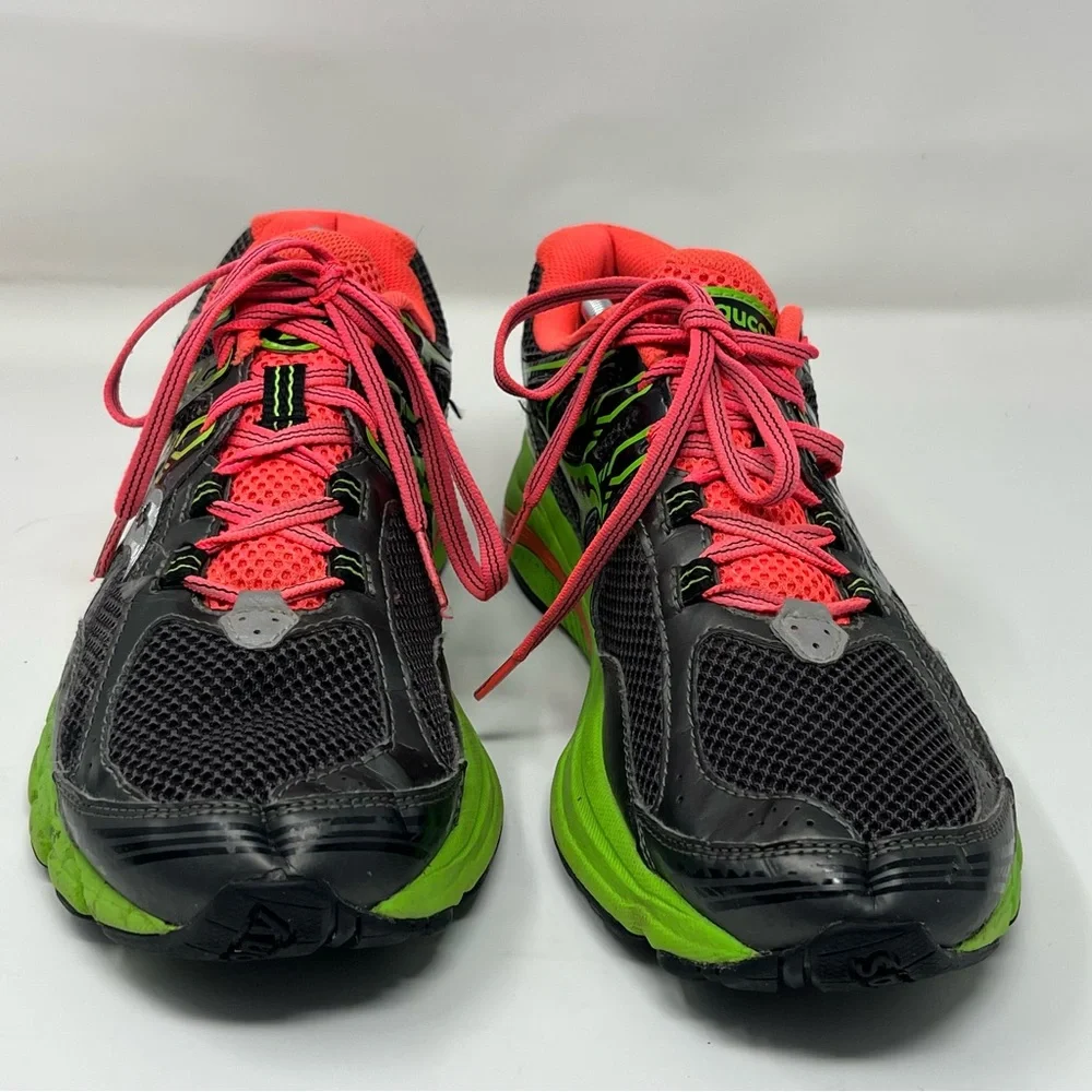 Woman’s Saucony Lancer 2 Neon Green and Pink Running Shoes Sz‎ 10